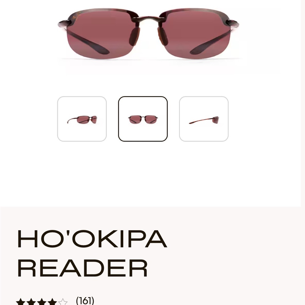 Maui Jim Ho'okipa Rimless Reader Sunglasses